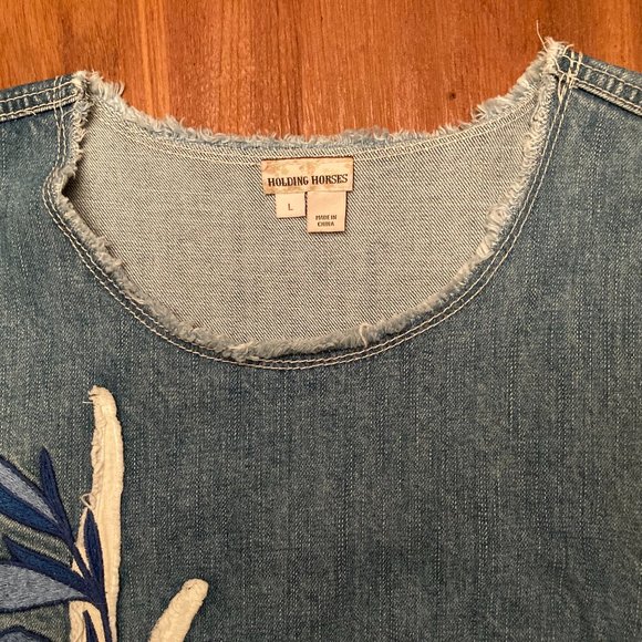 Anthropolgie NWOT denim sleeveless dress - Picture 4 of 9